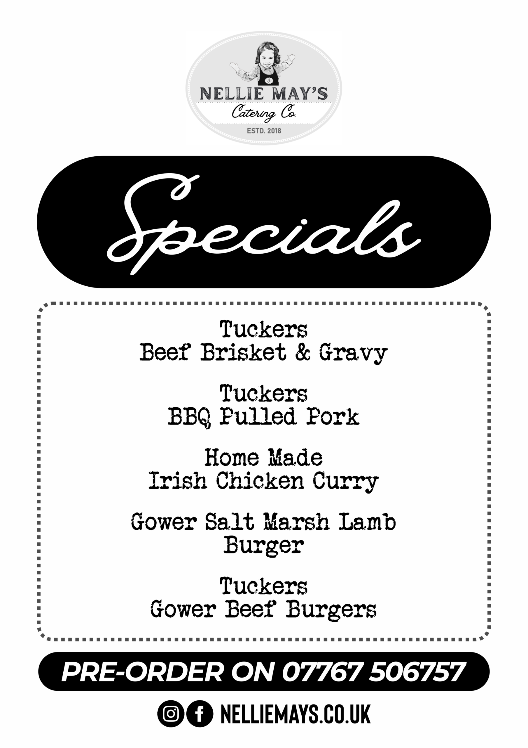 Specials Menu